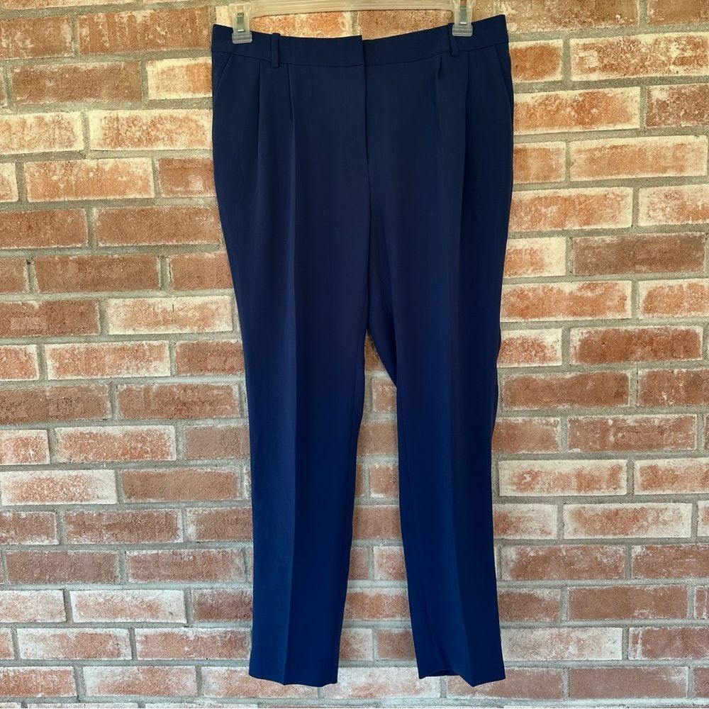 J. Crew Trousers Pants Pleated NEW Women’s 8 Blue Professional Dress Pants